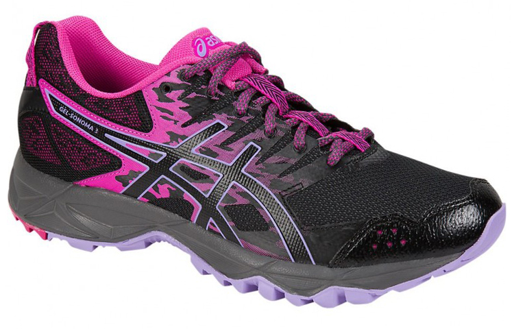 Lookbook Asics Gel-Sonoma 3 耐磨防滑 戶外越野跑鞋 女款 黑粉色