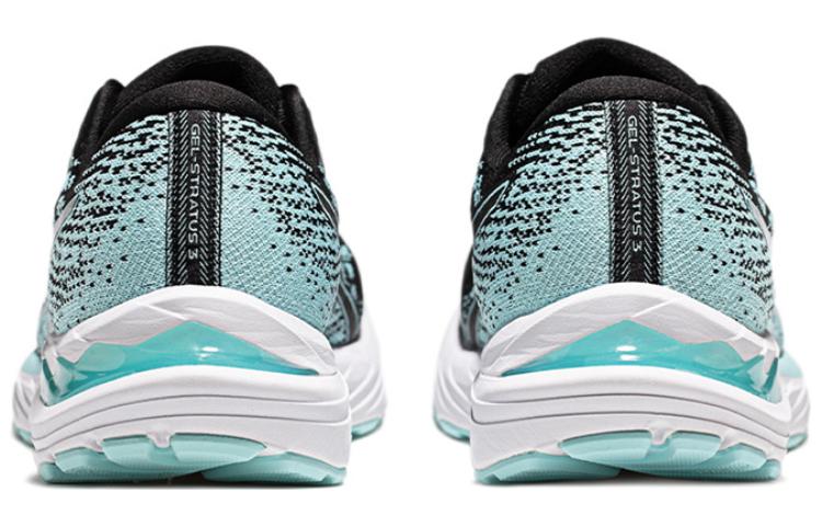 Shop Asics Gel-Stratus 3 Knit 減震防滑耐磨 低筒 跑步鞋 女款 黑藍