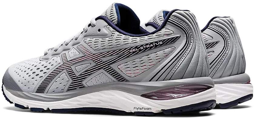 Asics Gel-Stratus 耐磨防滑 低筒 跑步鞋 女款 灰紫 Shop Asics Gel-Stratus 耐磨防滑 低筒 跑步鞋 女款 灰紫