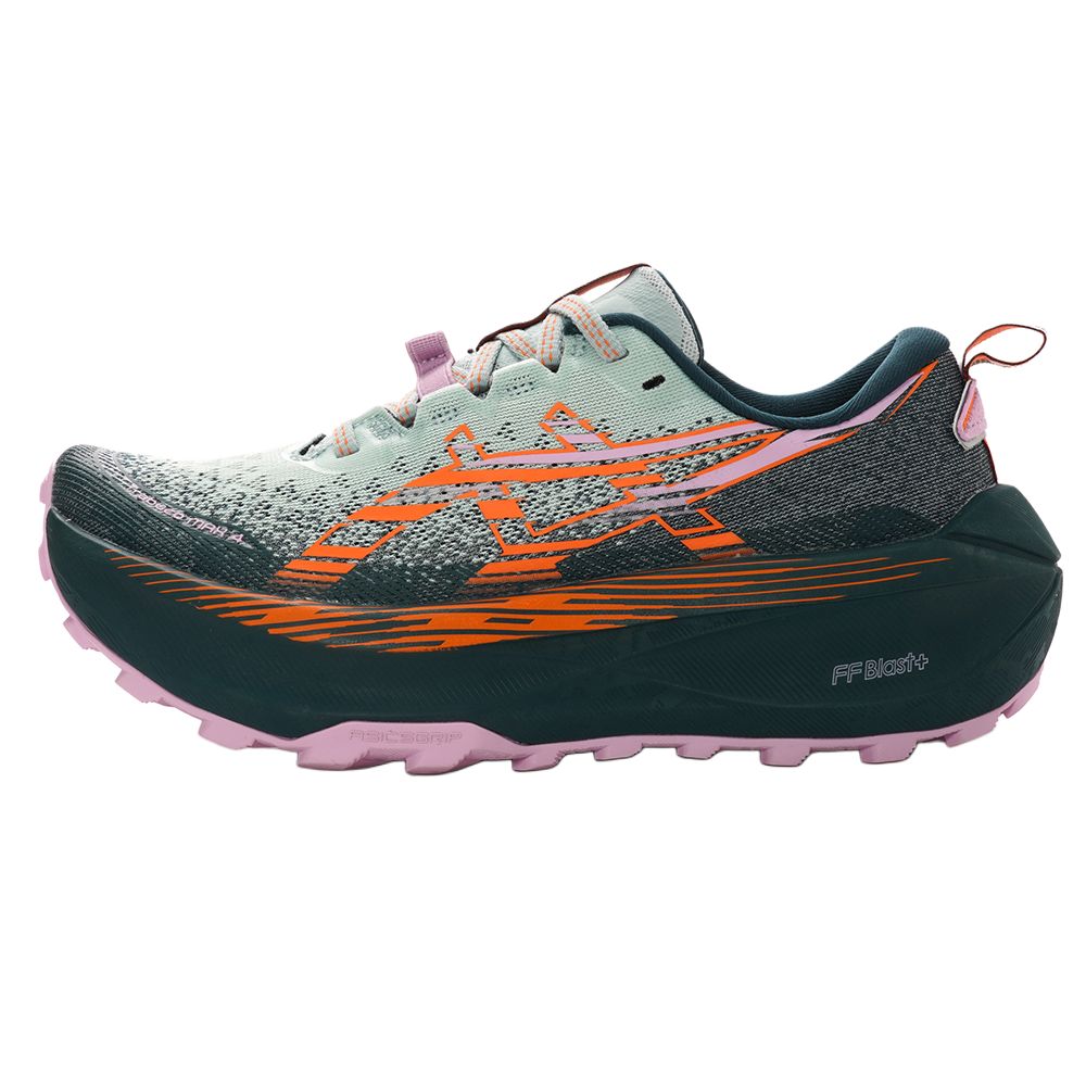 (Women) ASICS Gel-Trabuco Max 4 Trail Running Shoes Green Orange Comfortable Durable 1012B769-400