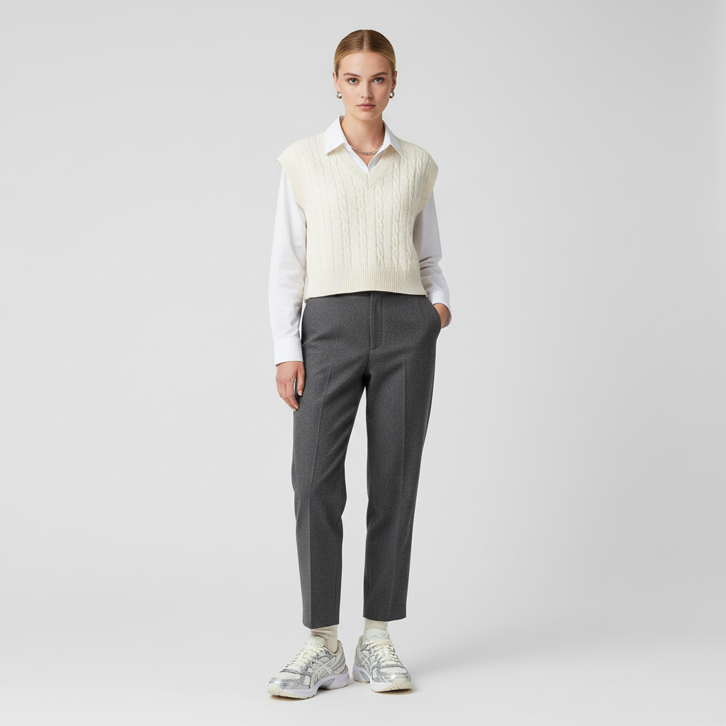 Lookbook (W) 아식스 젤 1130 '크림 퓨어 실버' (깔끔한 매력) 1202A164-107