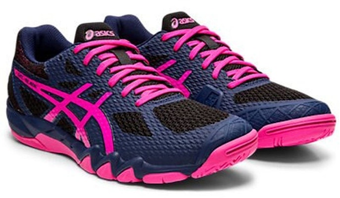 (Women) ASICS Gel-Blade 7 'Blue Black Pink' 1072A032-400 Lookbook (Women) ASICS Gel-Blade 7 'Blue Black Pink' 1072A032-400