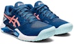 Lookbook (W) ASICS Gel Challenger 13 'Light Indigo Guava' dalam warna Indigo dan Guava. 1042A164-402