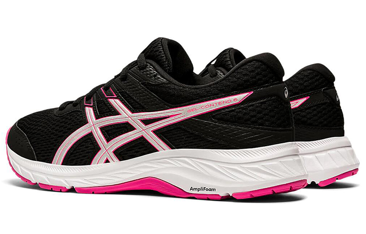 Shop (W) ASICS Gel Contend 6 'Negro Rosa Brillante' 1012A570-003
