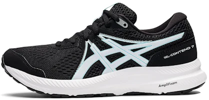 (Women) ASICS Gel Contend 7 'Black Clear Blue' 1012A911-012 (Women) ASICS Gel Contend 7 'Black Clear Blue' 1012A911-012