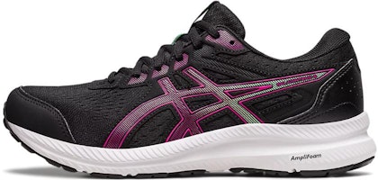 (Women) ASICS Gel Contend 8 Wide 'Black Pink Rave'  1012B319-008 (Women) ASICS Gel Contend 8 Wide 'Black Pink Rave'  1012B319-008