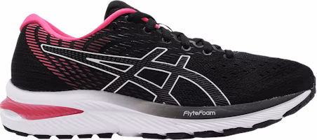 (Women) ASICS Gel Cumulus 22 D Wide 'Black Pink Glo' 1012A738-001 (Women) ASICS Gel Cumulus 22 D Wide 'Black Pink Glo' 1012A738-001