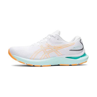 (W) ASICS Gel Cumulus 24 'White Orange Pop'