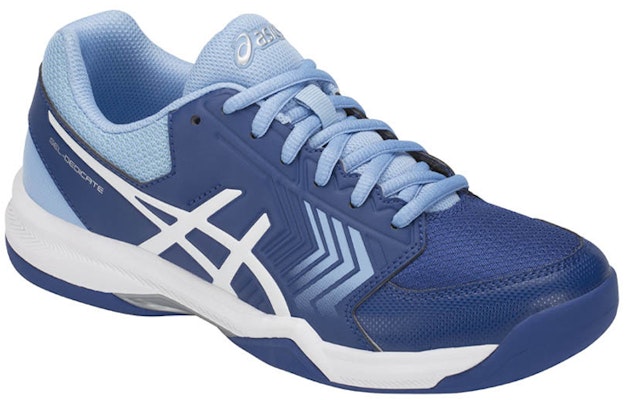 (Women) ASICS Gel-Dedicate 5 Indoor 'Blue White' E763Y-400 Lookbook (Women) ASICS Gel-Dedicate 5 Indoor 'Blue White' E763Y-400