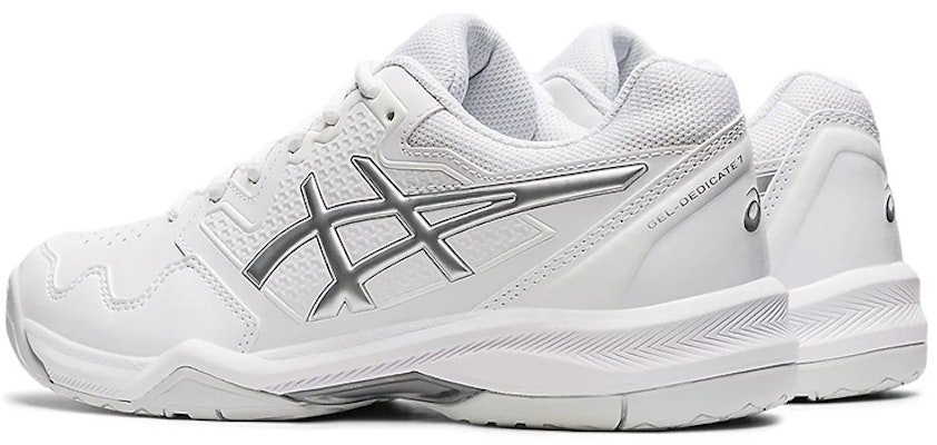 (Women) ASICS Gel Dedicate 7 'White Pure Silver' 1042A167-100 Shop (Women) ASICS Gel Dedicate 7 'White Pure Silver' 1042A167-100