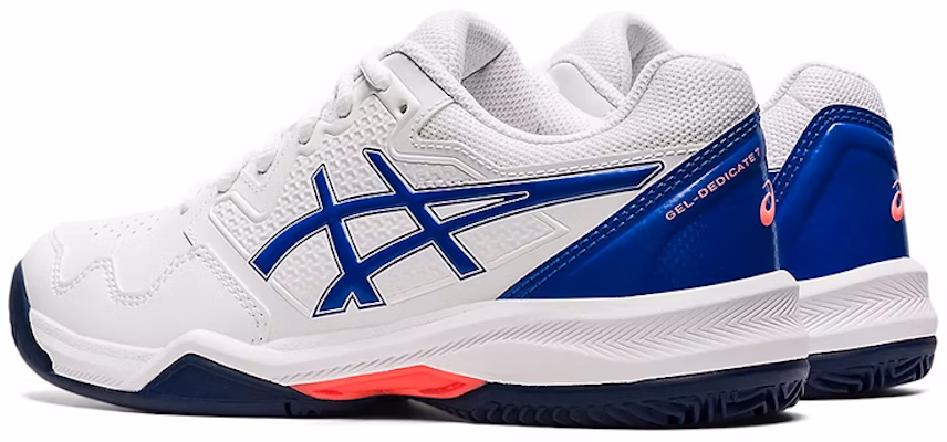 (Women) ASICS Gel-Dedicate 7 Clay 'White Blue' 1042A168-101 Shop (Women) ASICS Gel-Dedicate 7 Clay 'White Blue' 1042A168-101