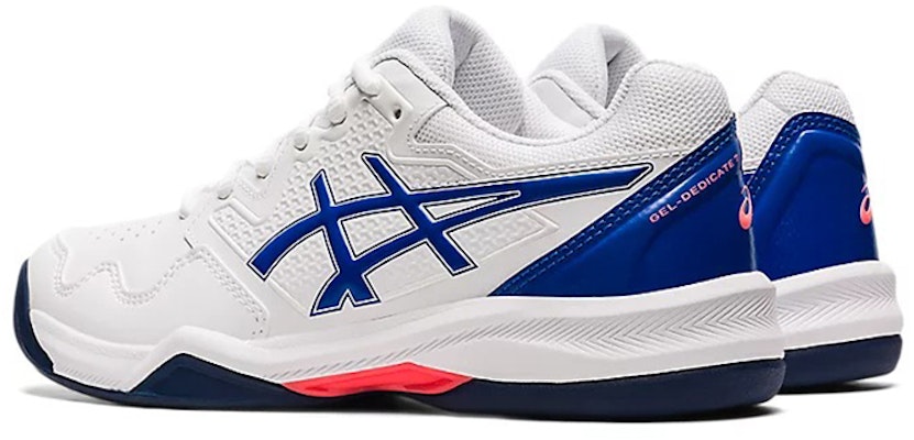 (Women) ASICS Gel-Dedicate 7 Indoor 'White Blue' 1042A166-101 Shop (Women) ASICS Gel-Dedicate 7 Indoor 'White Blue' 1042A166-101