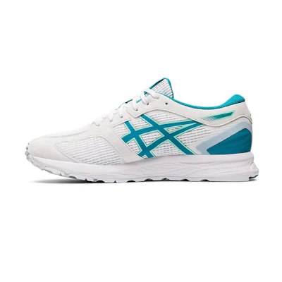 (W) ASICS Gel-Feather Glide 5 White Blue Sneakers 'White Blue'