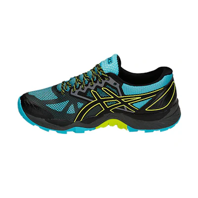 (W) ASICS GEL-FujiTrabuco 6 Black/Blue/Yellow