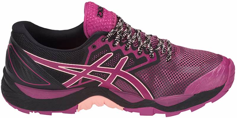 Asics GEL-FujiTrabuco 6 低筒耐磨跑步鞋 女式 紫黑色 Order Asics GEL-FujiTrabuco 6 低筒耐磨跑步鞋 女式 紫黑色