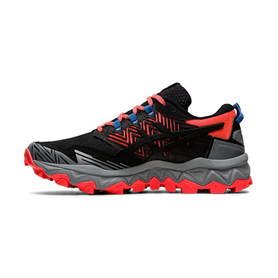 (W) ASICS Gel FujiTrabuco 8 'Black Flash Coral'