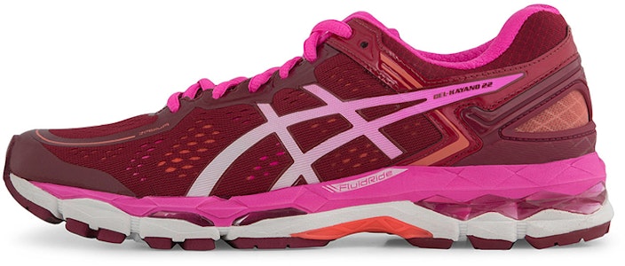 Asics Gel-Kayano 22 透氣舒適 低筒跑步鞋 女款 酒紅色 Buy Asics Gel-Kayano 22 透氣舒適 低筒跑步鞋 女款 酒紅色