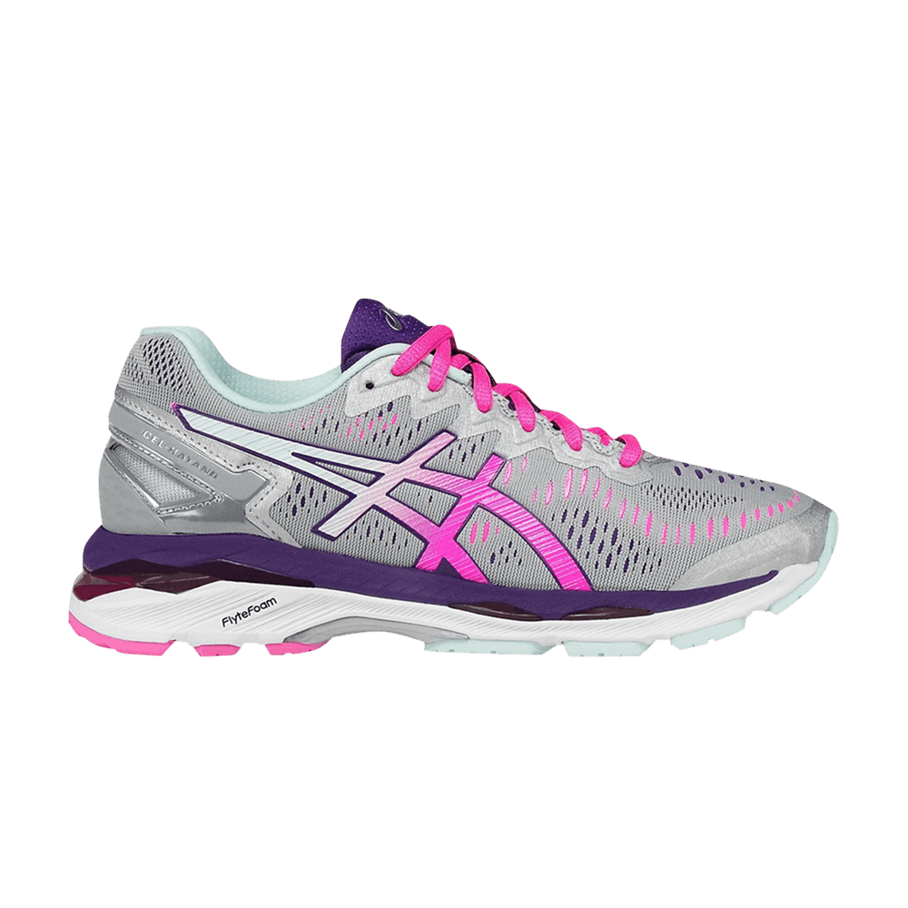 Buy Women ASICS Gel Kayano 23 Wide Silver Pink Glow T697N 9320 Novelship
