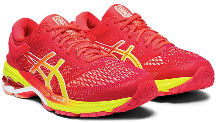(W) 亚瑟士 Gel Kayano 26 '破晓-激光粉酸柚' 1012A609-700 Lookbook (W) 亚瑟士 Gel Kayano 26 '破晓-激光粉酸柚' 1012A609-700