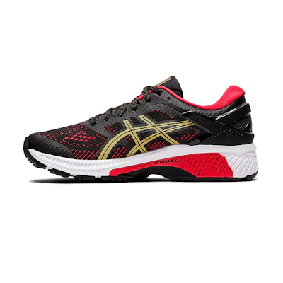 (W) ASICS Gel-Kayano 26 Black/Red/Gold