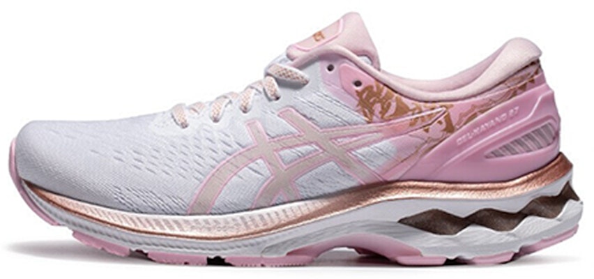 Asics Gel-Kayano 27 低筒 跑步鞋 女式 白粉色 Buy Asics Gel-Kayano 27 低筒 跑步鞋 女式 白粉色