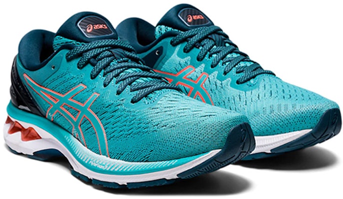 (W) ASICS Gel Kayano 27 Wide 'Techno Cyan' Pria Wanita Sepatu Lari 1012A713-300 Lookbook (W) ASICS Gel Kayano 27 Wide 'Techno Cyan' Pria Wanita Sepatu Lari 1012A713-300