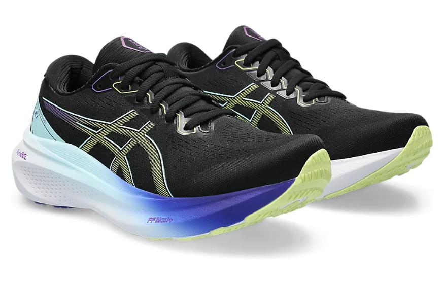 Shop (W) 亚瑟士Gel Kayano 30 黑蓝光黄配色鞋款 1012B357-003