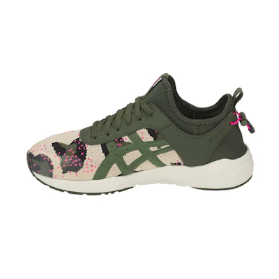 (W) ASICS Gel-Lyte Keisei Knit Running Shoes White/Green