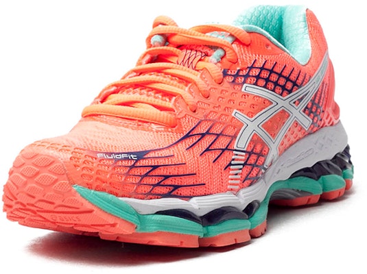 Asics Gel-Nimbus 17 緩衝透氣慢跑鞋 女款 白珊瑚橙 Lookbook Asics Gel-Nimbus 17 緩衝透氣慢跑鞋 女款 白珊瑚橙