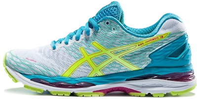 (Women) ASICS GEL-Nimbus 18 Low 'White Blue Yellow' T650N-0107 (Women) ASICS GEL-Nimbus 18 Low 'White Blue Yellow' T650N-0107