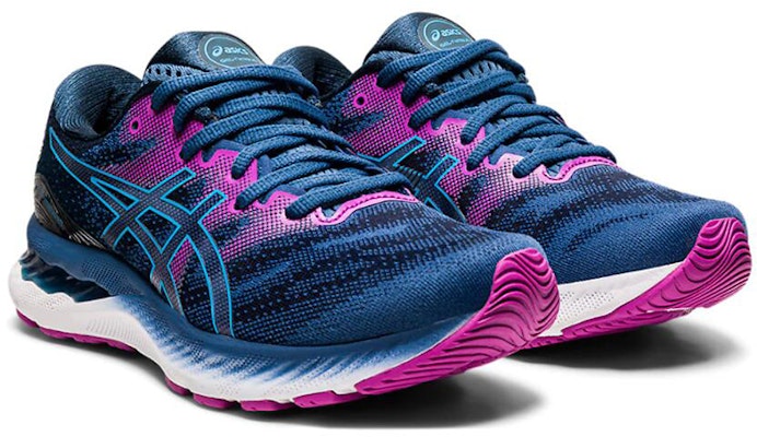 (Women) ASICS Gel Nimbus 23 'Digital Aqua Plum' 1012A885-402 Lookbook (Women) ASICS Gel Nimbus 23 'Digital Aqua Plum' 1012A885-402