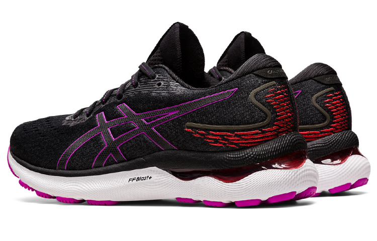 Shop (W) アシックス ゲルニンバス24 ワイド "ブラックオーキッド" 1012B199-004