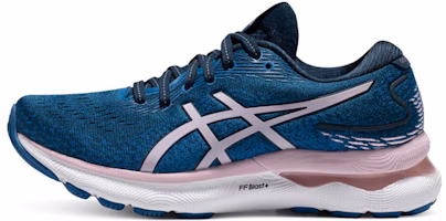 (Women) ASICS Gel Nimbus 24 Wide 'French Blue Barely Rose' 1012B199-400 (Women) ASICS Gel Nimbus 24 Wide 'French Blue Barely Rose' 1012B199-400