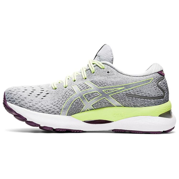 Buy (W) アシックス ゲルニンバス24 ワイド Piedmontグレー/ライムグリーン 1012B199-020