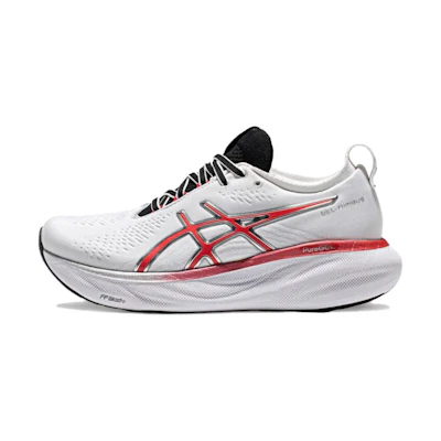 (W) ASICS GEL-Nimbus 25 'White/Classic Red'