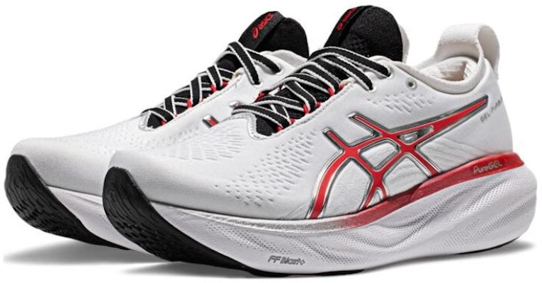 (W) 아식스 젤-님버스 25 '화이트/클래식 레드' 1012B563-100 Order (W) 아식스 젤-님버스 25 '화이트/클래식 레드' 1012B563-100