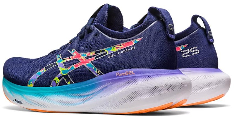 asics 25SS スニーカー マルチカラー W) アシックス ゲルニンバス25 ライトショー 青紫 1012B438-300