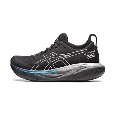 (W) ASICS Gel Nimbus 25 Platinum 'Black Pure Silver'