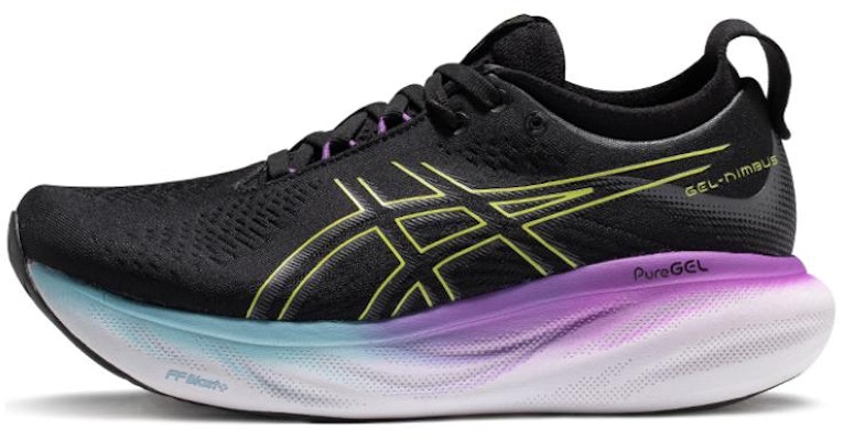 (Women) ASICS Gel Nimbus 25 Wide 'Black Glow Yellow' 1012B437-004 Buy (Women) ASICS Gel Nimbus 25 Wide 'Black Glow Yellow' 1012B437-004