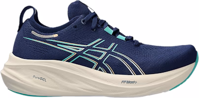 (Women) ASICS Gel Nimbus 26 Wide 'French Blue Electric Lime' 1012B602-400 (Women) ASICS Gel Nimbus 26 Wide 'French Blue Electric Lime' 1012B602-400