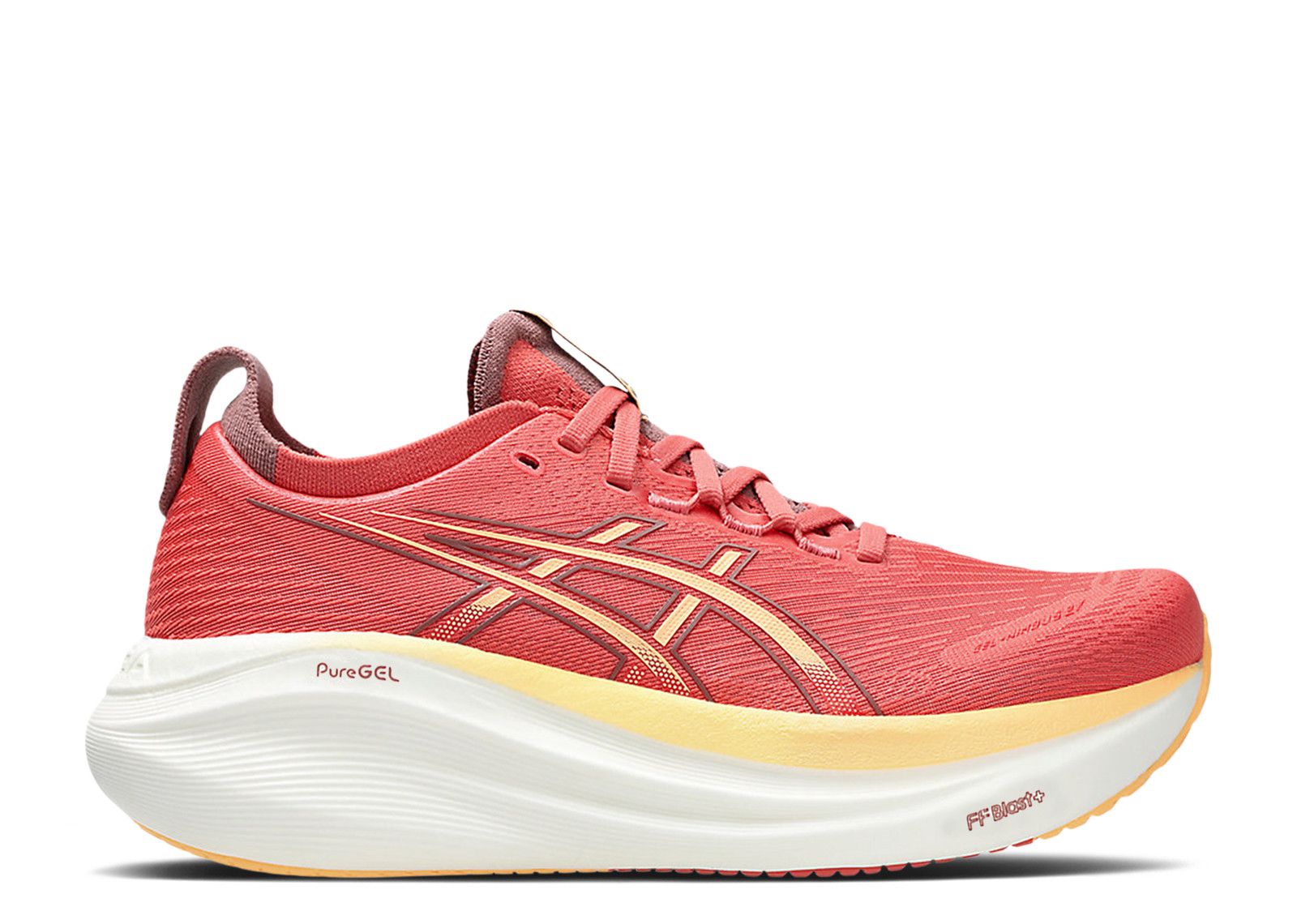 (Women) ASICS Gel Nimbus 27 D Wide 'Dark Pink Clay Orange Glow' 1012B752-701