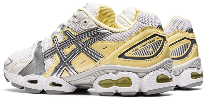 (Women) ASICS GEL-Nimbus 9 'White Silver Yellow' 1202A278-101 Shop (Women) ASICS GEL-Nimbus 9 'White Silver Yellow' 1202A278-101