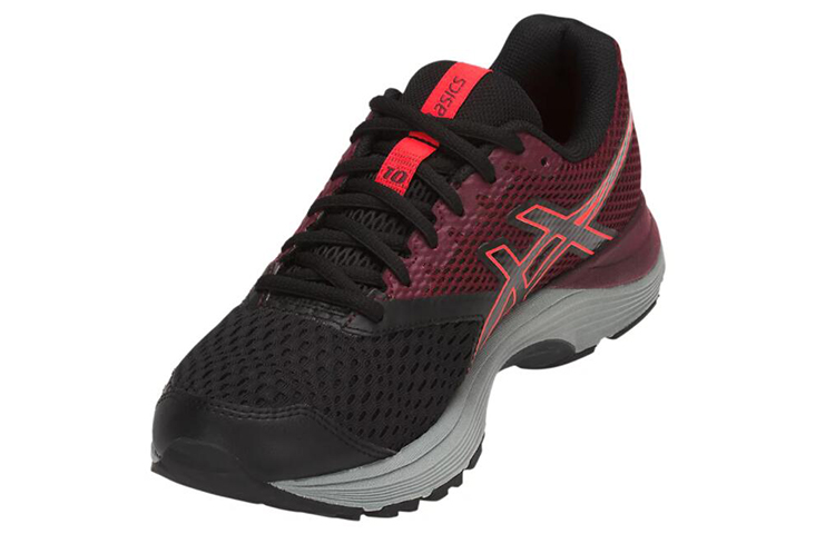 Shop Asics Gel-Pulse 10 G-TX 透氣耐磨 低筒跑步鞋 女款 黑紅