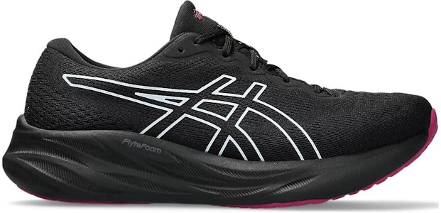 Asics 圓頭繫帶減震耐磨 低幫跑步鞋 女款 黑白紅 Order Asics 圓頭繫帶減震耐磨 低幫跑步鞋 女款 黑白紅