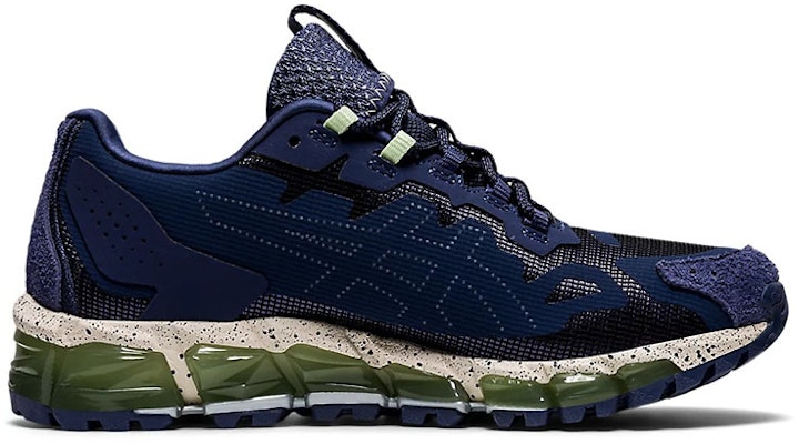 (W) 亚瑟士 Gel Quantum 360 6 '雷霆蓝耳语绿'运动鞋 1202A166-400 Order (W) 亚瑟士 Gel Quantum 360 6 '雷霆蓝耳语绿'运动鞋 1202A166-400