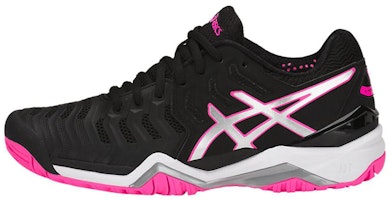 (Women) ASICS Gel Resolution 7 'Black Silver Hot Pink' E751Y-9093 (Women) ASICS Gel Resolution 7 'Black Silver Hot Pink' E751Y-9093