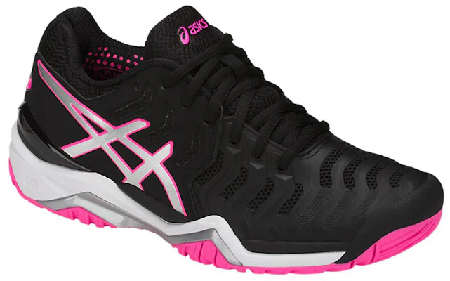 (W) ASICS Gel Resolution 7 ''Noir Argent Rose Fluo'' E751Y-9093 Lookbook (W) ASICS Gel Resolution 7 ''Noir Argent Rose Fluo'' E751Y-9093