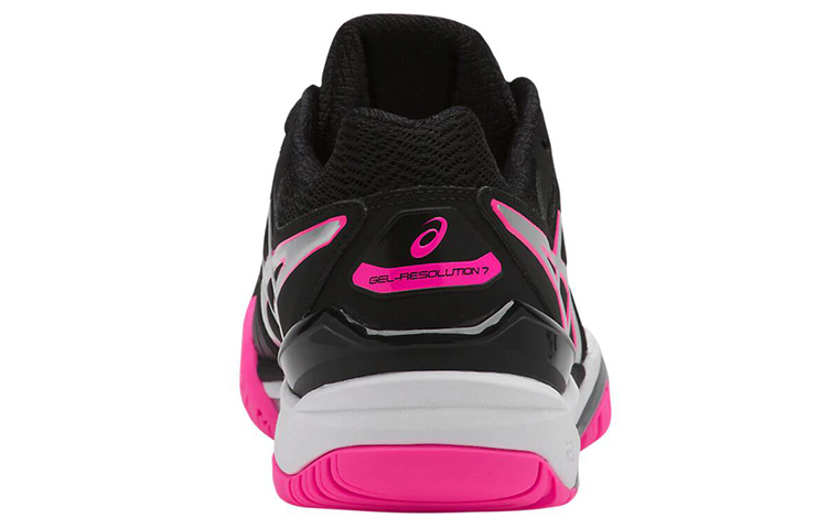 Shop (W) ASICS Gel Resolution 7 ''Noir Argent Rose Fluo'' E751Y-9093