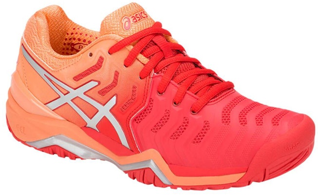 (W) ASICS Gel Resolution 7 '红色警报银' 网球鞋 E751Y-600 Lookbook (W) ASICS Gel Resolution 7 '红色警报银' 网球鞋 E751Y-600