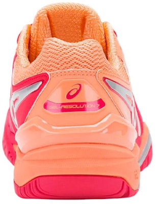 (W) ASICS Gel Resolution 7 '红色警报银' 网球鞋 E751Y-600 Shop (W) ASICS Gel Resolution 7 '红色警报银' 网球鞋 E751Y-600